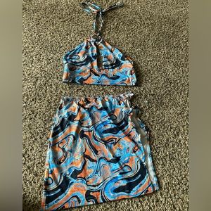 Backless top - skirt set